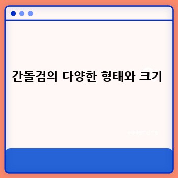 간돌검의 다양한 형태와 크기