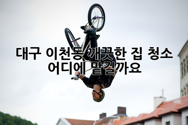 대구 이천동 깨끗한 집 청소, 어디에 맡길까요?