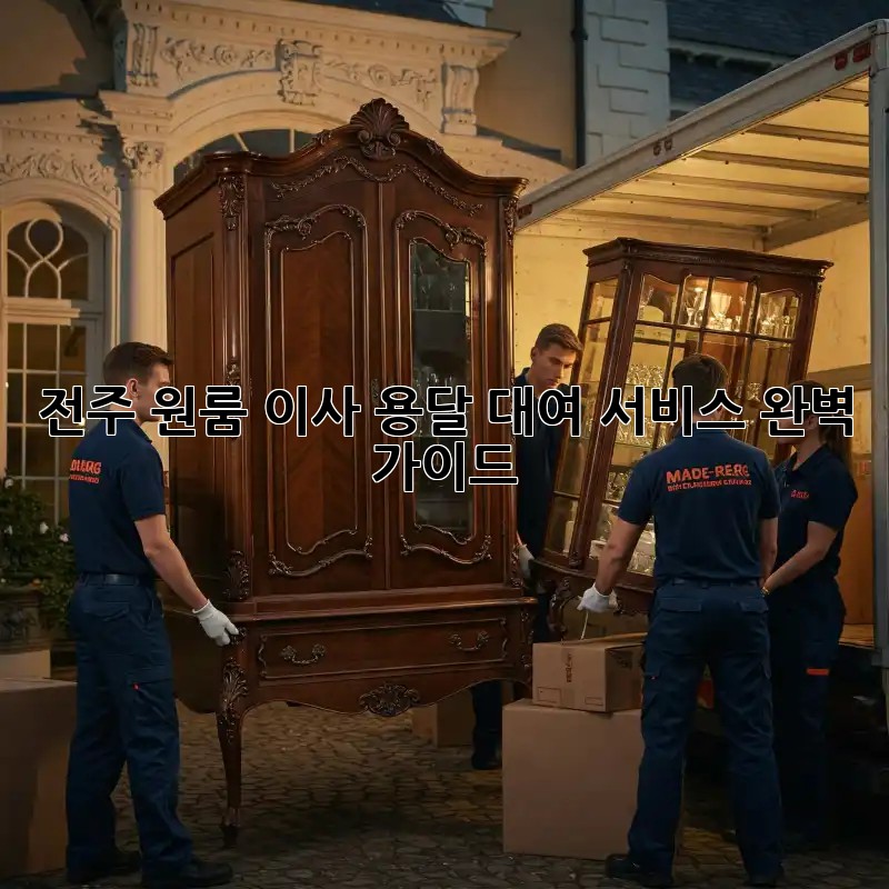 전주 원룸 이사, 용달 대여 서비스 완벽 가이드!